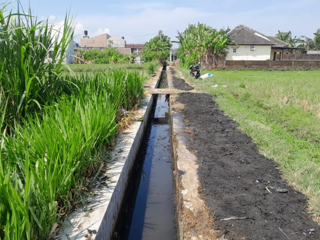 kondisi irigasi klampok sudah bersih setelah dilakukan gali waled